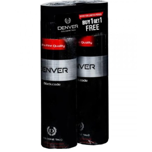 Denver Black Code Talc 300gm (Scheme)